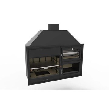 BARBACOA DE CARBÓN Y LEÑA CON HORNO DE LEÑA FUSIÓN 200 - Imagen 1