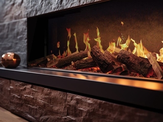 Crea un rincón acogedor en otoño con una chimenea eléctrica