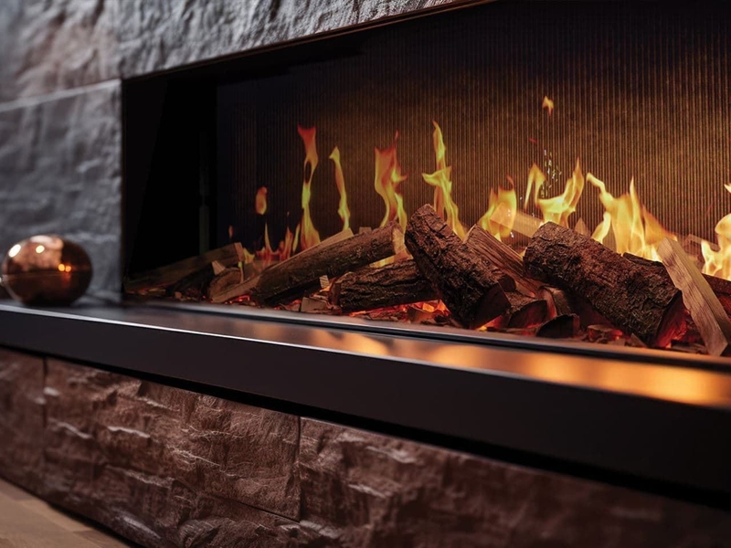 Crea un rincón acogedor en otoño con una chimenea eléctrica