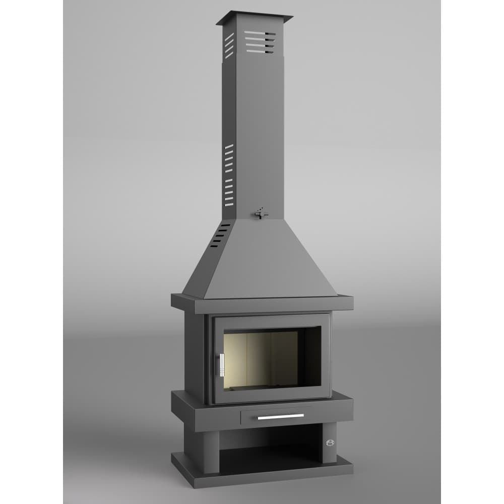 CHIMENEA DE LEÑA C-200 ( FRONTAL-LEÑERO ) - Imagen 2