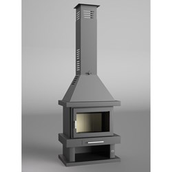 CHIMENEA DE LEÑA C-200 K ( FRONTAL-LEÑERO ) - Imagen 2