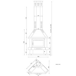 CHIMENEA METÁLICA DE LEÑA DE RINCÓN FM C-300-R - Imagen 2
