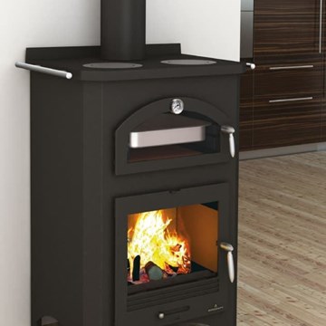 ESTUFA DE LEÑA CON HORNO Y COCINA MONZA - Imagen 1