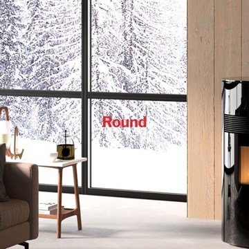 ESTUFA DE PELLETS DIELLE ROUND GLASS 50-70-100 - Imagen 1