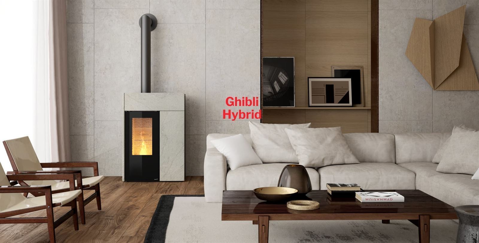 ESTUFA LEÑA/PELLETS GHIBLI HYBRID S02 - Imagen 1
