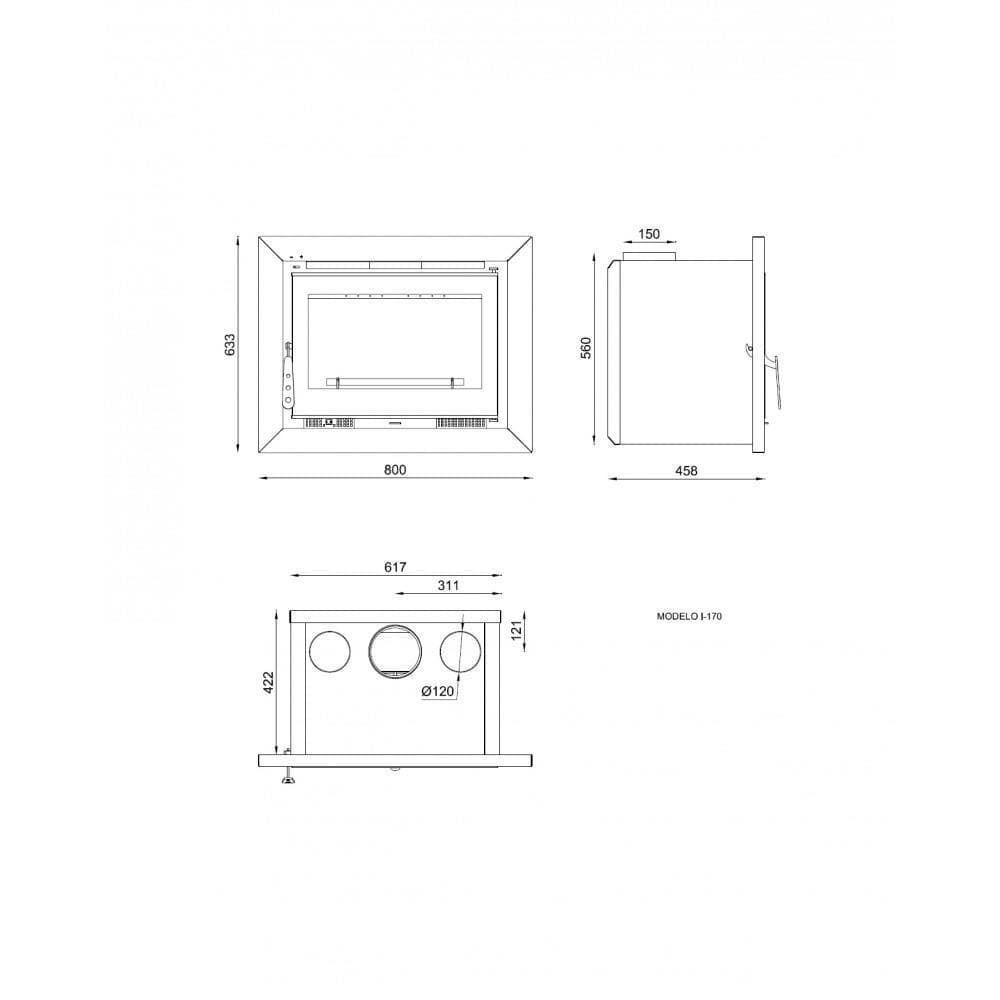 INSERTABLE DE LEÑA I-170 - Imagen 3