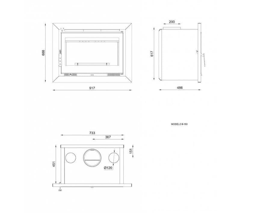 INSERTABLE DE LEÑA I-180 - Imagen 4